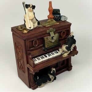 Vintage Dogs Playing the Piano Coin Bank